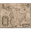 1592 Mapa de Sur-américa de Theodore de Bry.