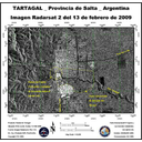 Carta de imagen satelital de la ciudad de Tartagal, Provincia de Salta.