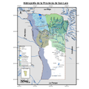 Mapa de hidrografía de la Provincia de San Luis