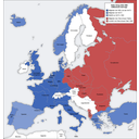 Mapa Europa de la guerra fria